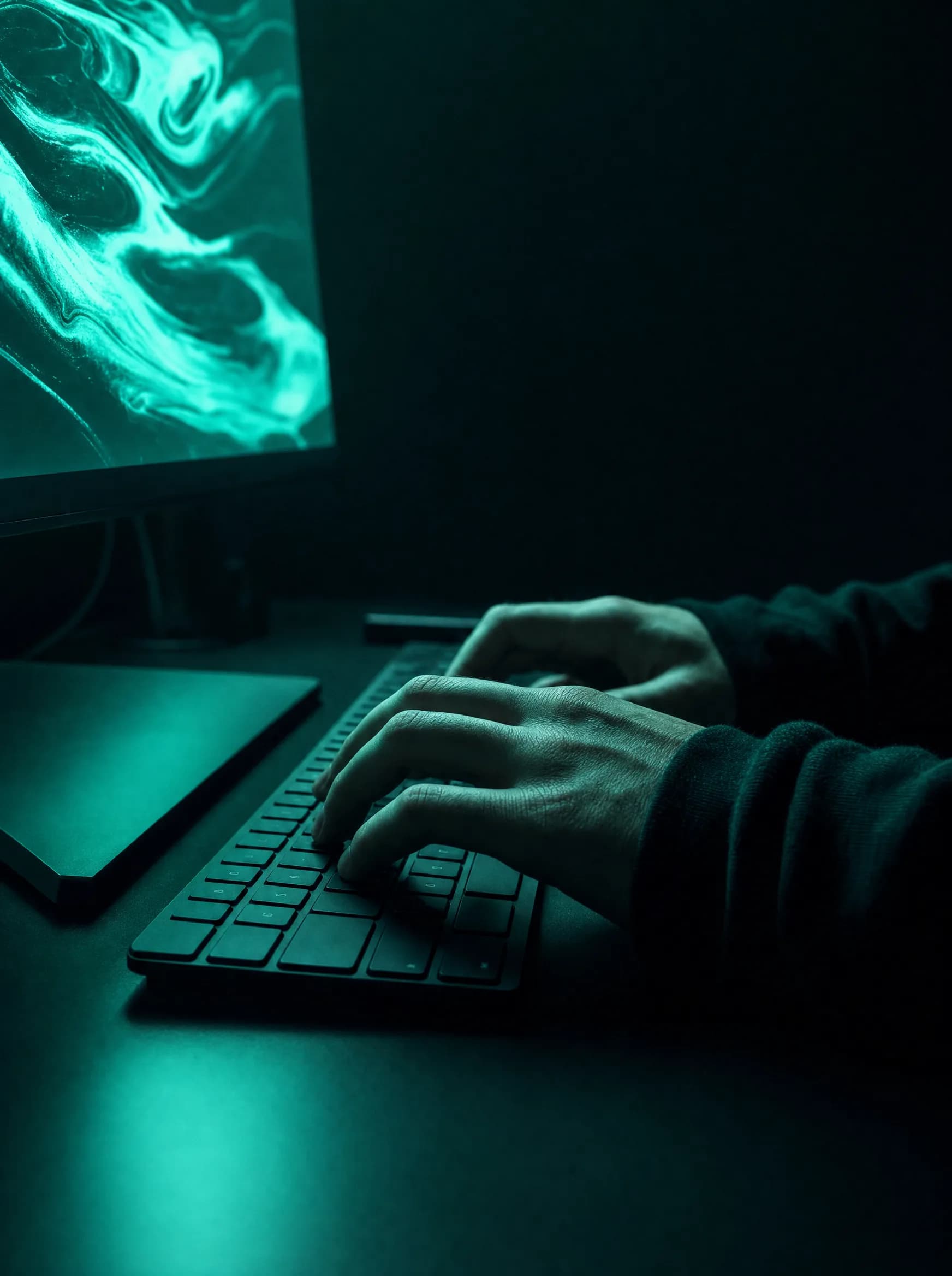 El trabajo — manos y terminal
